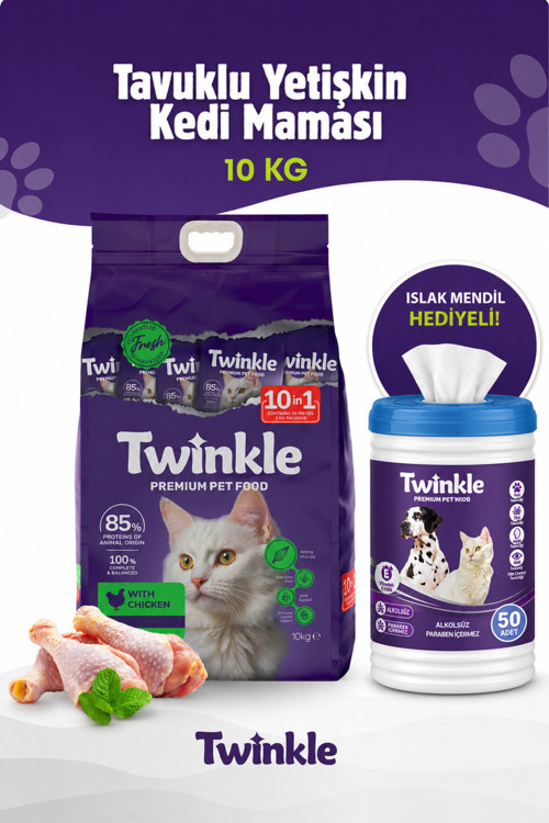 Yetişkin Kediler İçin Tavuklu Tam Ve Dengeli Kedi Maması 10 Kg