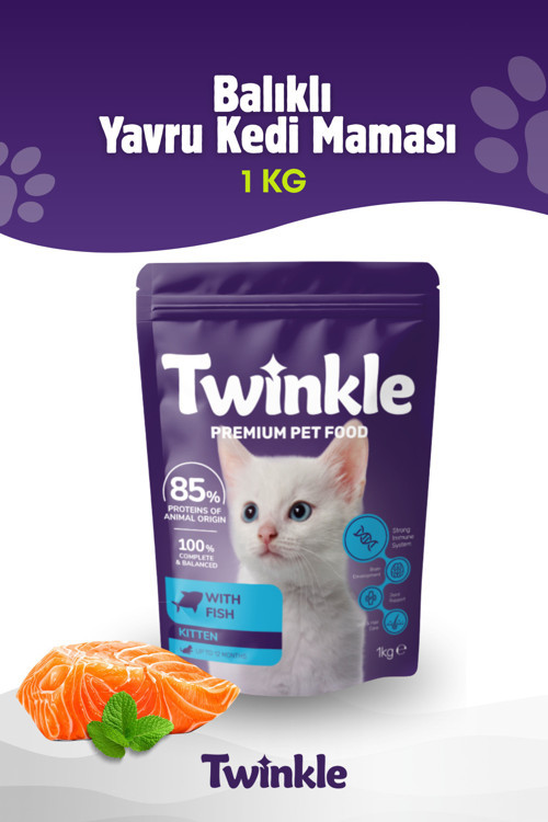 Balıklı Yavru Kedi Maması 1 Kg – Dengeli Ve Lezzetli Yavru Kedi Maması