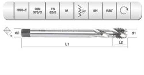 HSSE DIN 376/C 35' HELİS M 8