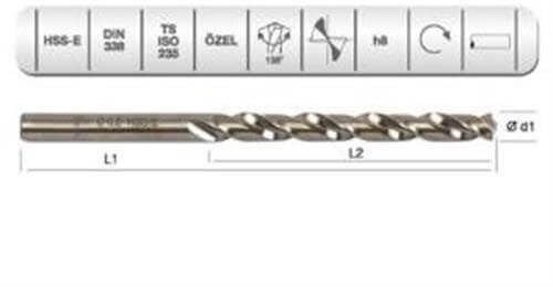 HSSE DIN 338 RN ALTIN SERİ MTK 9.6 MM