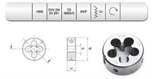 HSS DIN 5158/B GAZ DİŞ BSP G 3/4"X14