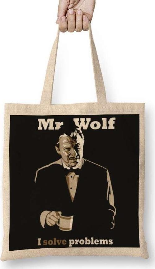 Mr Wolf I Solve Problems Bez Çanta Uzun Saplı