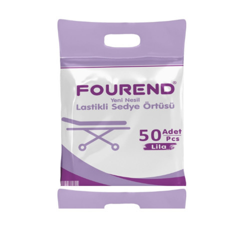 Yeni Nesil Lastikli Lila Sedye Örtüsü 50'li Paket 80X240