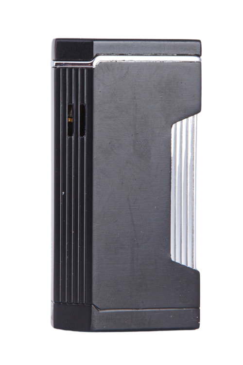Çift Torch Pürmüz Siyah Metal Puro Çakmağı - TR7908