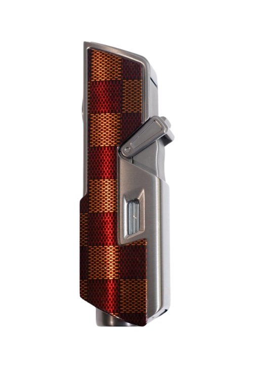 Cohiba Tek Torch Pürmüz Delici İğneli Desenli Gunmetal Metal Puro Çakmak - TR9596
