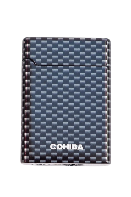 Çift Torch Pürmüz Karbon Desenli Metal Puro Çakmağı - TR9627