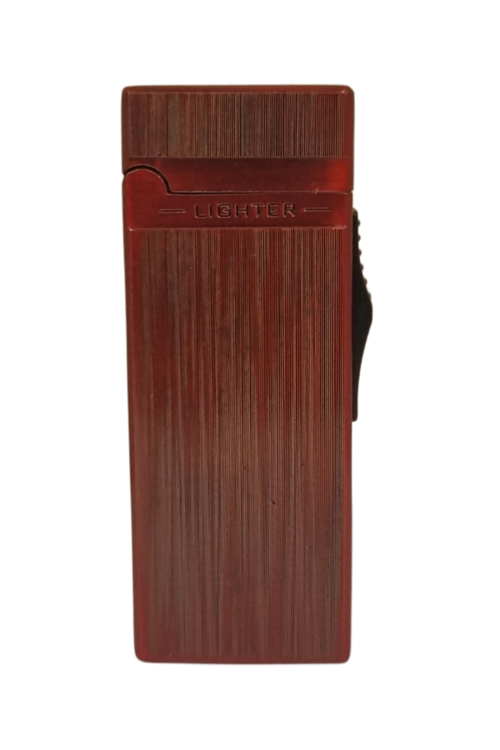 Tek Torch Pürmüz Kırmızı Desenli Metal Puro Çakmağı - TR7846