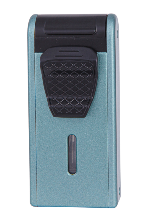 Çift Torch Pürmüz Yeşil Metal Puro Çakmağı - TR7924