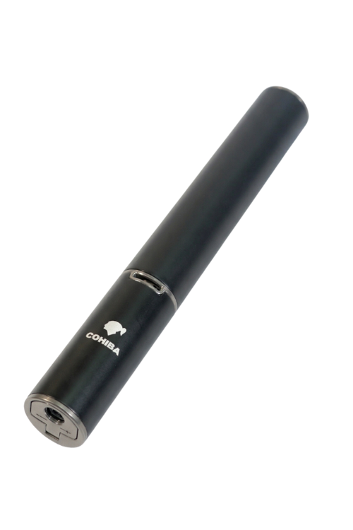 Özel Üretim Siyah Metal Puro Tüpü & Tek Torch Pürmüz Puro Çakmağı - TR9619