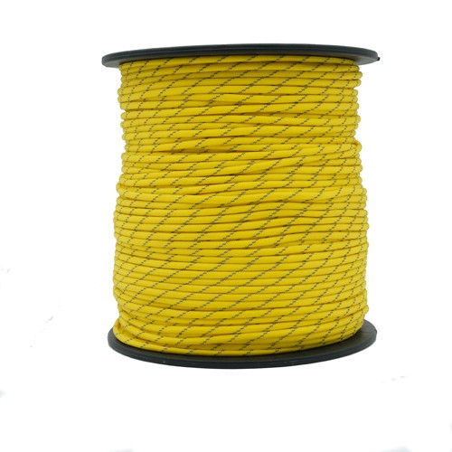 Bileklik,Outdoor 4 mm Reflektörlü Paracord İp No:48 30 Metre Sarı