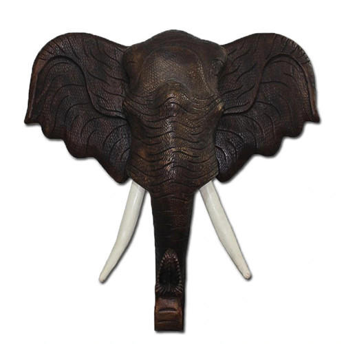 Ahşap Duvara Asmalı Fil Kafası 60 cm