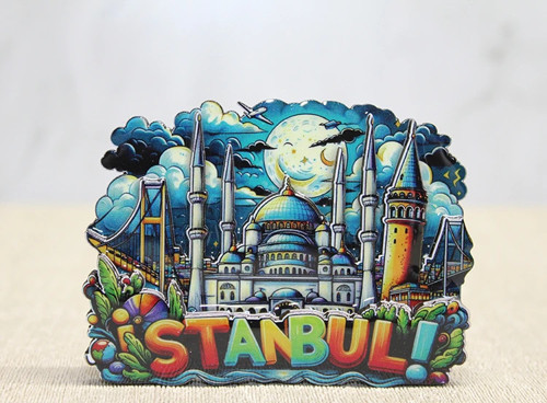 Ahşap İstanbul Temalı Magnet