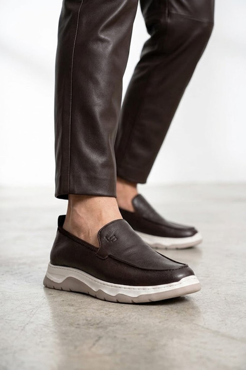 Luciano Bellini 26K-E16401 Formal Erkek Casual Ayakkabı Kahverengi