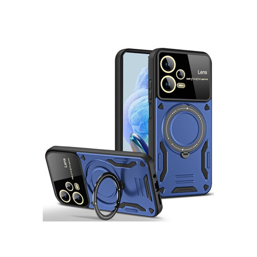 Note 12 5G Kılıf Joy Lens Standlı Kapak - Lacivert