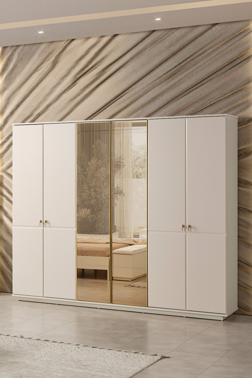 Masal Modern 6 Kapaklı Gardırop Dolap
