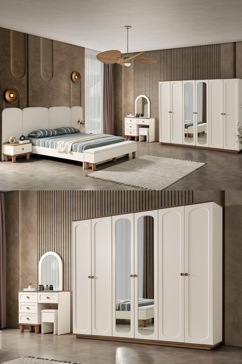 Sude Bohem Benchli Modern 6 Kapaklı Yatak Odası Takımı