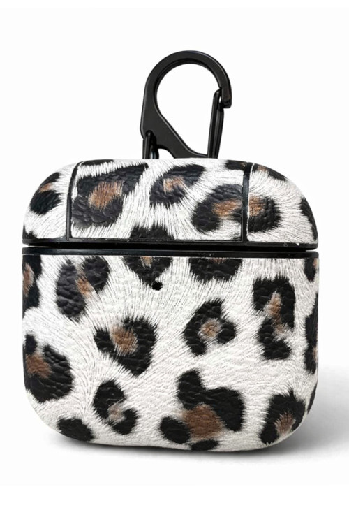 Beyaz Leopar Pro Airpods Kılıfı