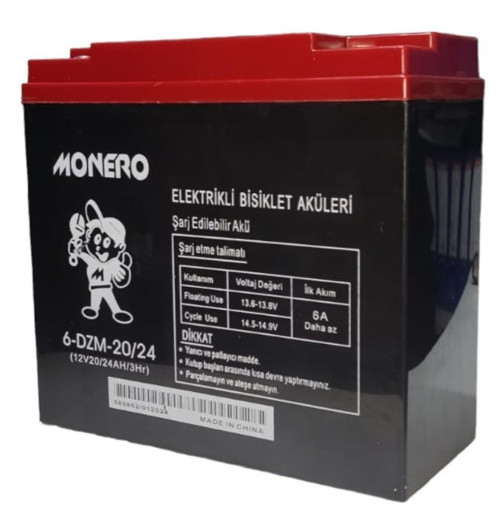 12V-20 AMPER (DİK) YENİ TARİHLİ E-BIKE ELEKTRİKLİ BİSİKLET AKÜ EBATLAR:180*78*170 mm