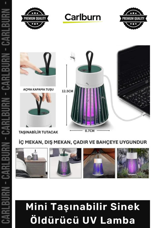 Özel Üretim USB Şarjlı Sessiz Kamp Bahçe Tipi Haşere Kovucu Mini Taşınabilir Sinek Öldürücü UV Lamba