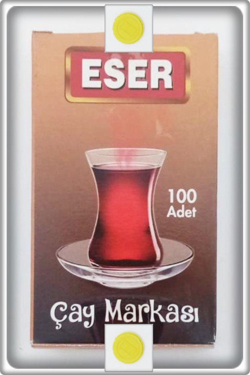 Çay Markası Yuvarlak Sarı 100 Adet