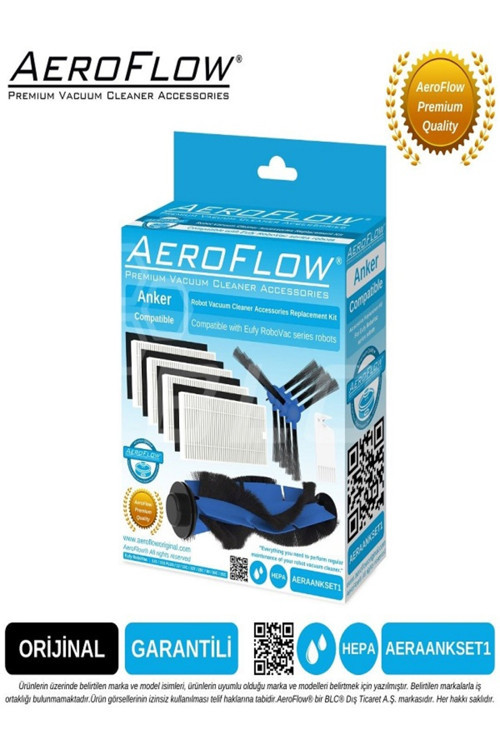 Aeroflow Anker Eufy Robovac 11S Plus Robot Süpürge Uyumlu Aksesuar Seti