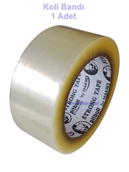 Şeffaf Koli Bantı 45mmx100Mt Strong Tape (Pitbull Hotmelt Yüksek Yapışkanlı)