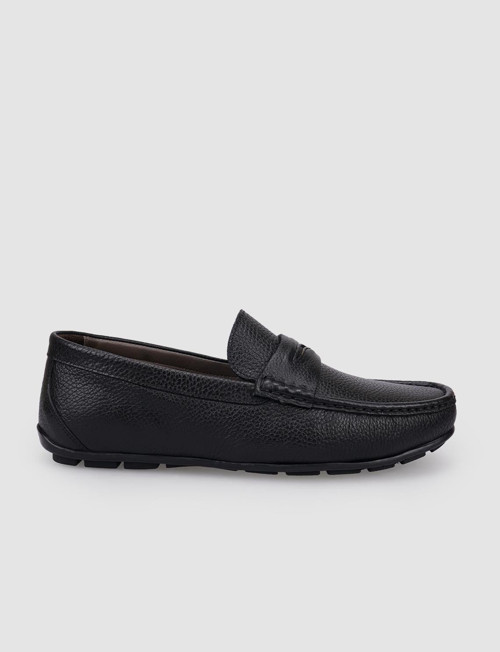 Moravex %100 Hakiki Deri Siyah Erkek Loafer