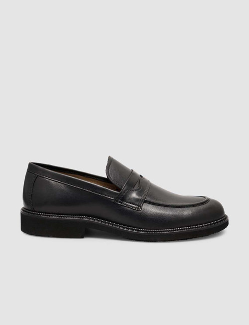 Melano %100 Hakiki Deri Siyah Erkek Klasik Loafer Ayakkabı