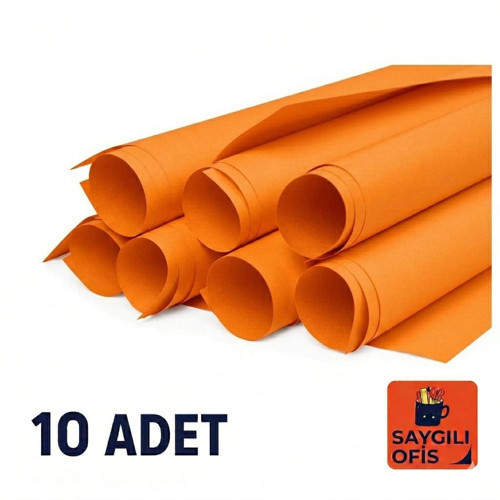 Saygılıofis Fon Kartonu 10 Lu Turuncu 50x70 Cm