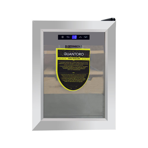 QCC-52-B Elektronik Nemlendirme & Soğutmalı Gümüş Puro Dolabı - QTR-002
