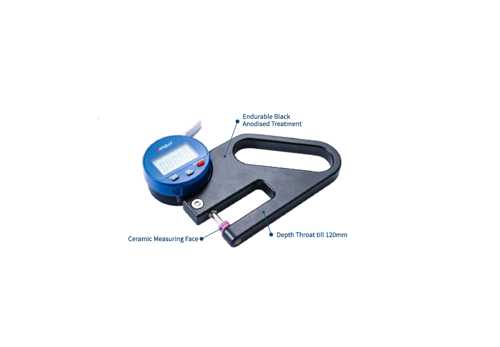 0-10mm Dijital Kalınlık Komparatörü Dayanıklı Siyah 100mm 0.01mm 5840-6225