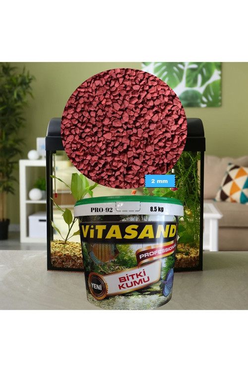 Pro-92 2mm Kırmızı Akvaryum Ve Bitki Kumu Bitki Toprağı 8.5 Kg