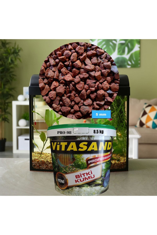Pro-98 5mm Kırmızı Akvaryum Ve Bitki Kumu 8.5 Kg