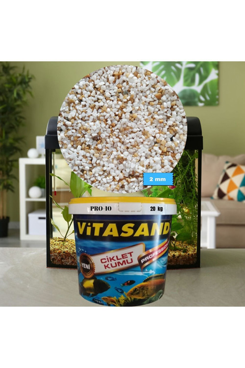 Pro-10 2mm 20 Kg Sarı Beyaz Akvaryum Kumu