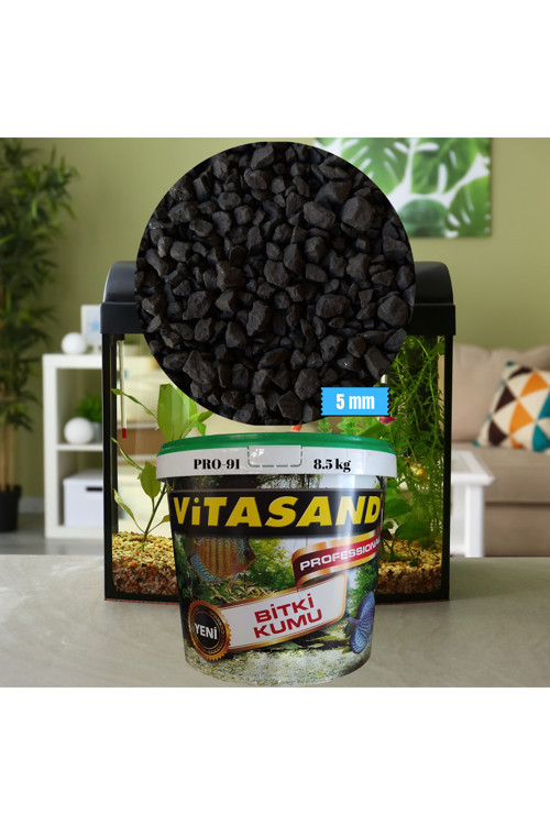 Pro-91 5mm Siyah Akvaryum Ve Bitki Kumu Bitki Toprağı 8.5kg