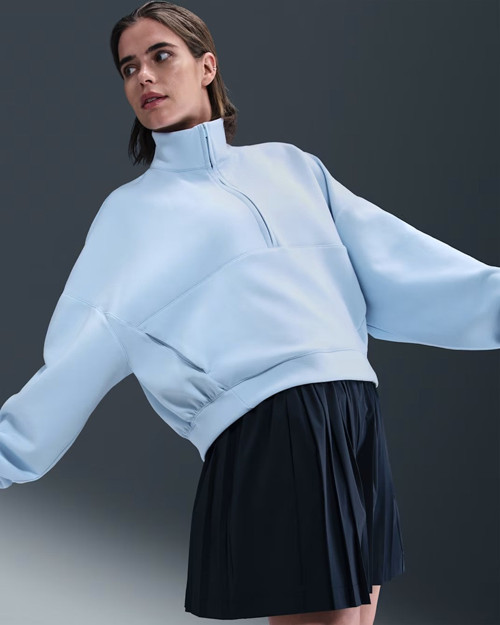 4.7 Dri-Fit Half-Zip OVERSIZE Soft Knit Training Kadın Sweatshirt-SPORTXSTORE