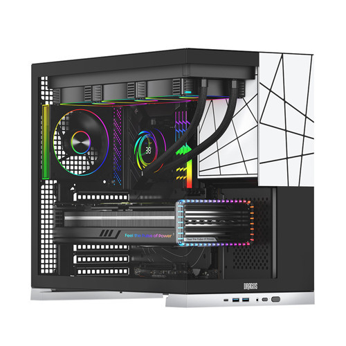 Prizma 5x Argb Fan Type-C 1000W 80+ Bronze PCIe 5.1 ATX 3.0 ATX Mid Tower Kasa Beyaz