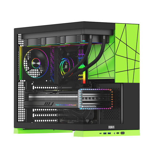 Prizma 5x Argb Fan Type-C 750W 80+ Bronze PCIe 5.1 ATX 3.0 ATX Mid Tower Kasa Yeşil