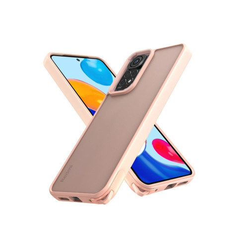 Xiaomi Redmi Note 11 Kılıf Elegant Kapak - Pudra