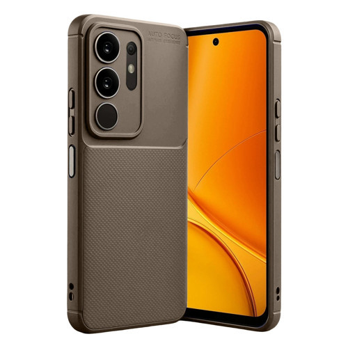 Vivo Y29 4G Auto Focus Karbon Kapak - Kahverengi