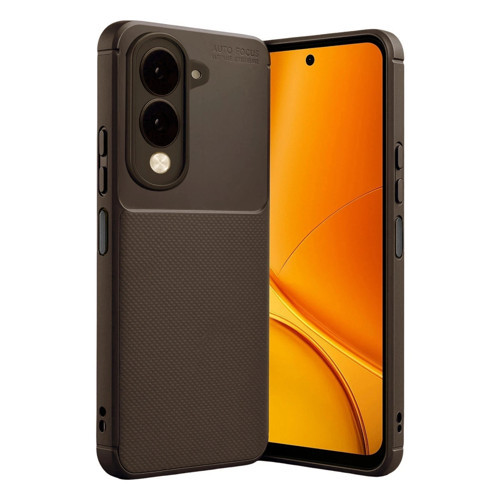 Vivo Y29S Auto Focus Karbon Kapak - Kahverengi