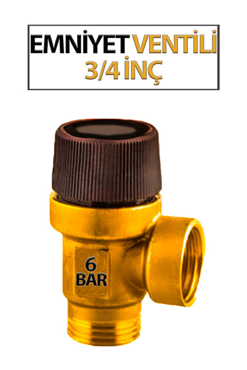 3/4'lük Emniyet Ventili 6 Bar