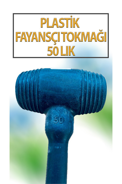 Kauçuk Tokmak Fayans Fayansçı Tokmağı Çekiç Seramik Karo Döşeme Parke Tadilat 50 lik Siyah
