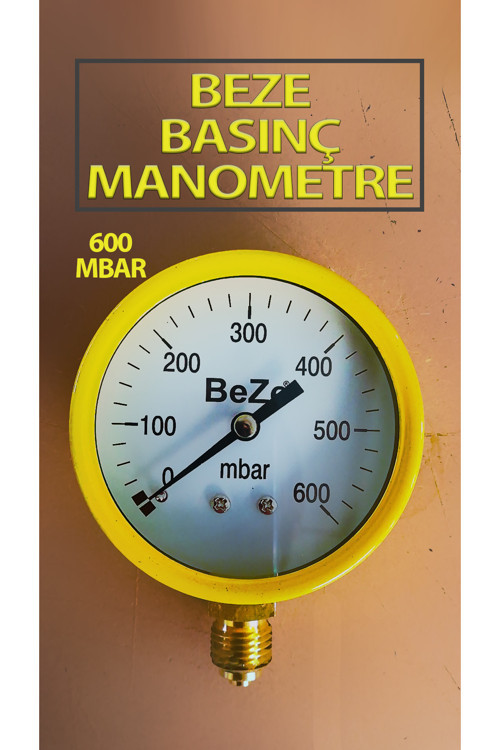 0-600 mBar 63 mm Alttan Bağlantılı Kapsül Diyaframlı Doğalgaz Manometresi 1/4 Bsb
