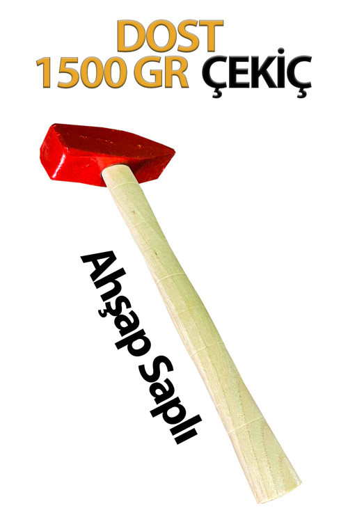 Çekiç Ahşap Saplı Sağlam Dayanıklı 1500 Gr