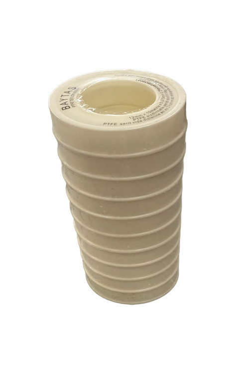 Teflon Bant 12 mm x 0,075 mm x 10 Metre (5 Adet) – Su Tesisatları İçin Sızdırmaz ve Dayanıklı