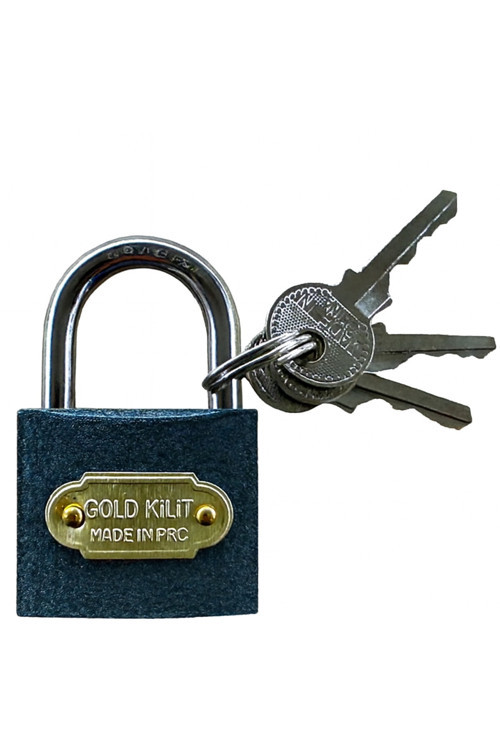 Gri Asma Kilit Bay-Tec & Gold 38 MM 3 Anahtarlı