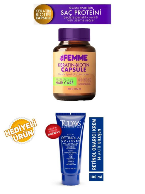 Saç Bakım Proteini+Todays Clinicals Onarıcı Krem 100ml