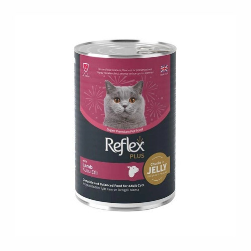 Plus Jöle içinde Et Parçacıklı Kuzu Etli Yetişkin Konserve Kedi Maması 400 gr