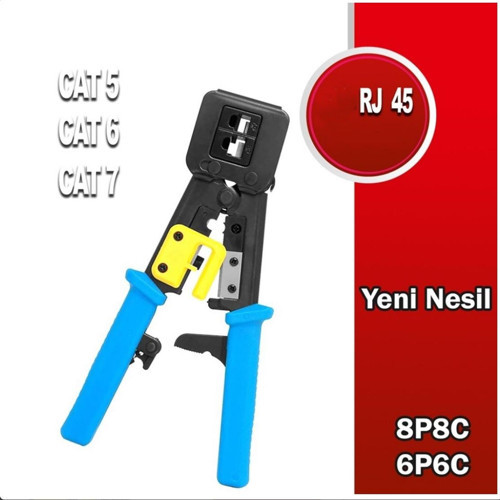 Yeni Nesil Rj45 Ethernet Konektörü Sıkma Kesme Pensesi